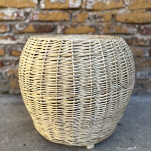 Puff de Mimbre Clarito 40x42 cm | Basket Shop