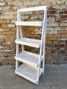 Organizador de Madera 4 Estantes Patinado Blanco | Basket