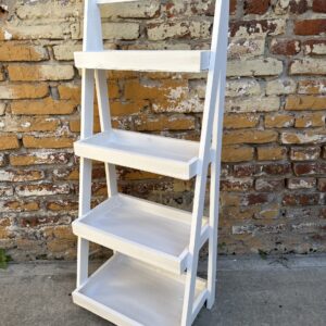 Organizador de Madera 4 Estantes Patinado Blanco | Basket