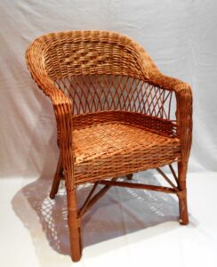 Sillón Mimbre Simple Sin Pintar Sin Almohadón | Basket
