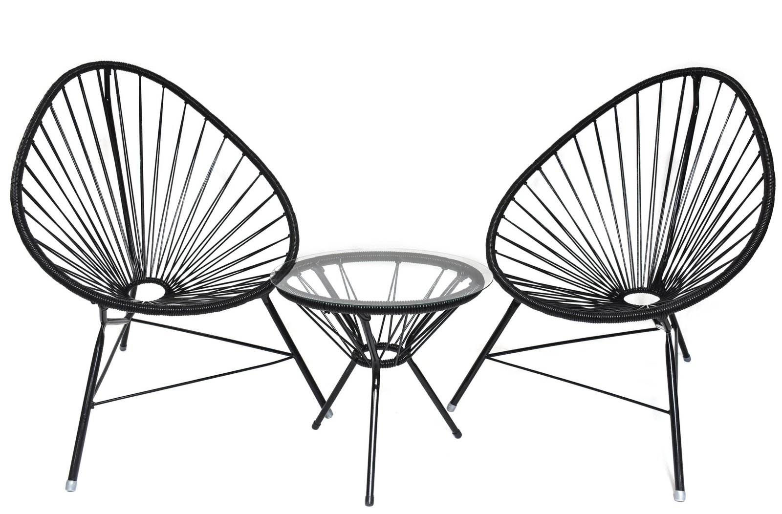Juego Acapulco 2 Sillas + Mesa con Vidrio | Basket Shop