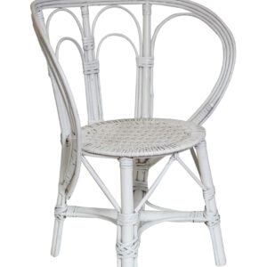 Silla Mar del Plata Blanca Mimbre 60 cm | Basket Shop