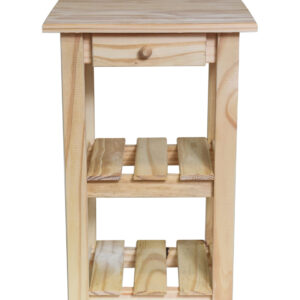 Mesa Olivia Pata Recta Pino Natural 40 cm | Basket Shop