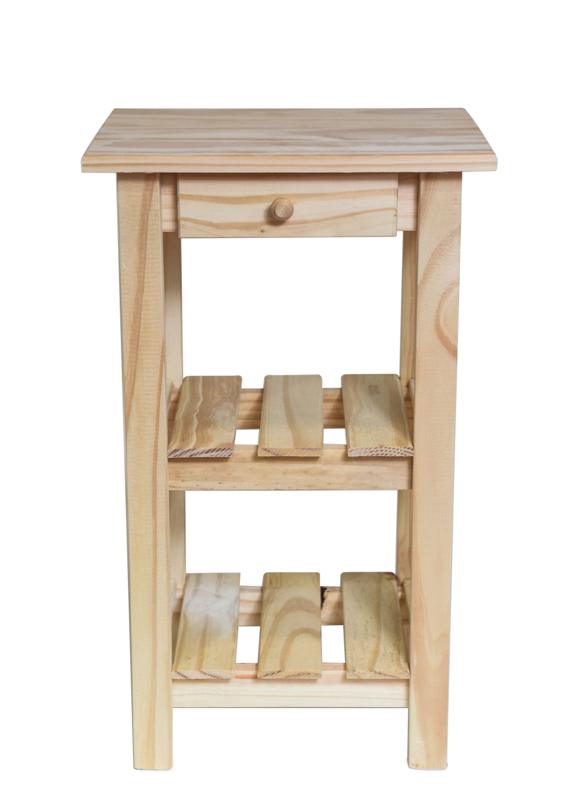 Mesa Olivia Pata Recta Pino Natural 40 cm | Basket Shop