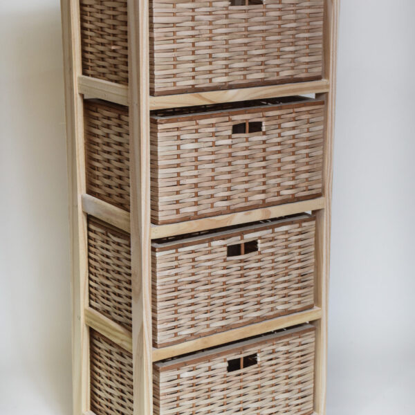Cajonera 4 Canastos de Mimbre 48x104 cm | Basket Shop