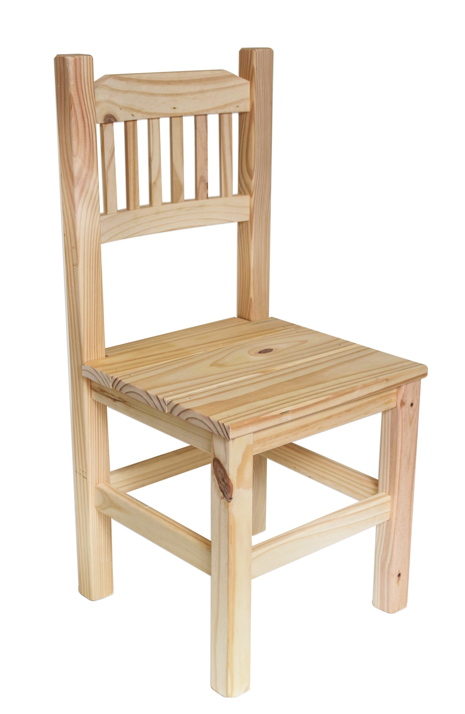 Silla de Pino Cruda Reforzada | Basket Shop