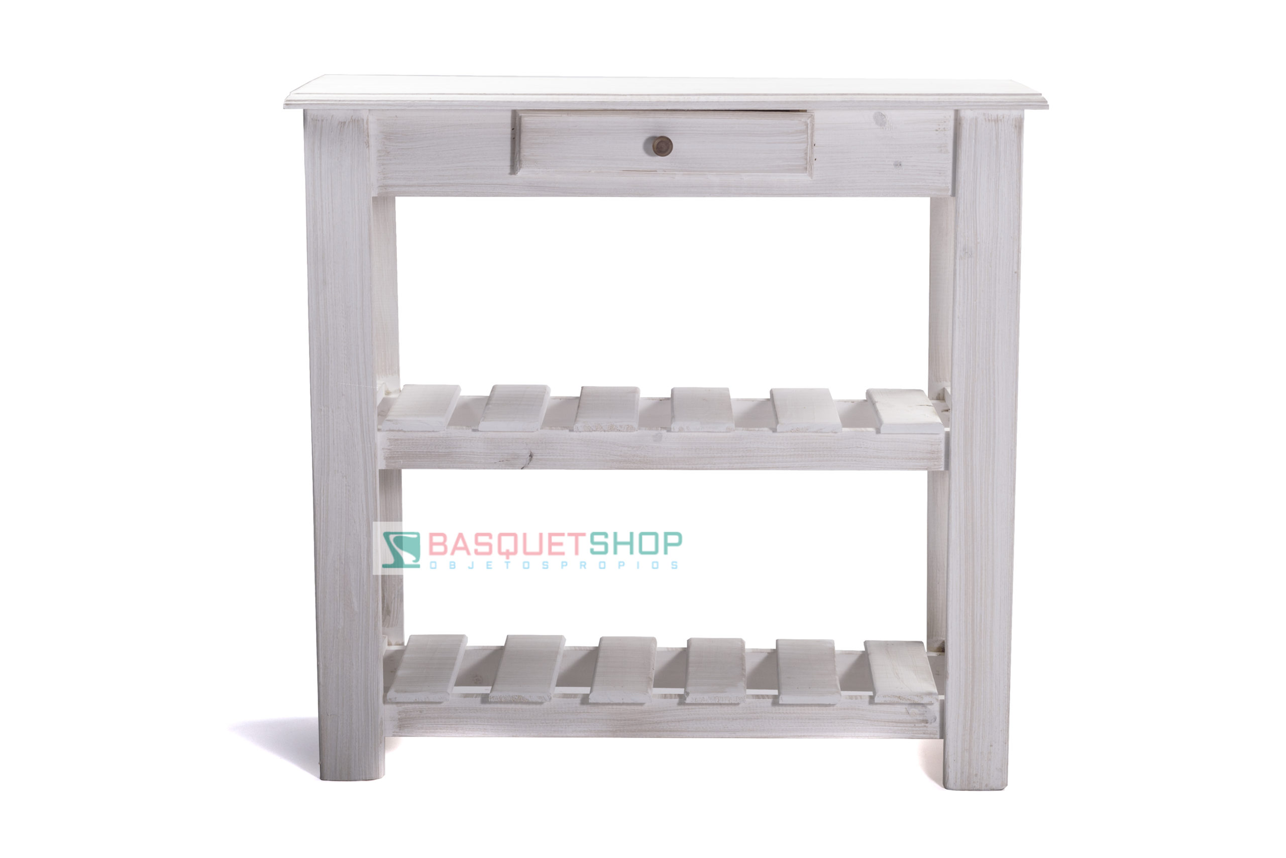 Mesa de Arrime Patinada 80×30 cm | Basket Shop