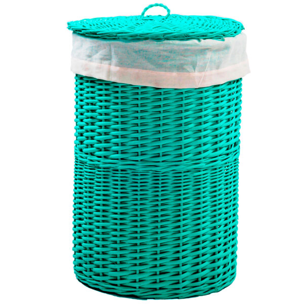 Canasto Guarda Ropa Acqua con Tela 40x60 | Basket Shop