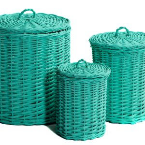 Canasto Tacho con Tapa Chico 20x20 cm | Basket Shop