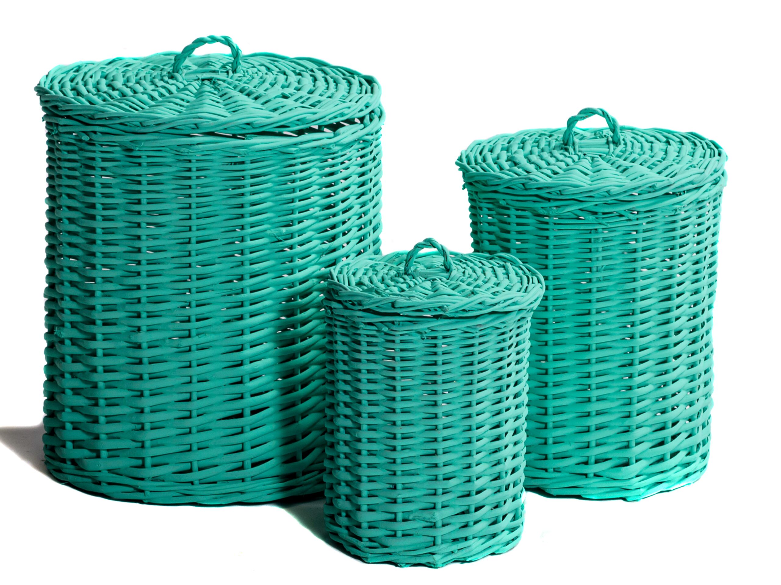 Canasto Tacho con Tapa Chico 20×20 cm | Basket Shop