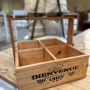 Botellero de Mimbre x 4 Botellas 40x40 cm | Basket Shop
