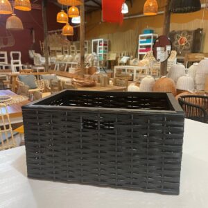 Canasto Mimbre Negro 40x30 cm Sin Tela | Basket Shop