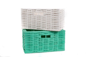 Canasto Mimbre Pintado 40×30 cm – Varios Colores | Basket
