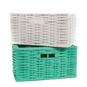 Canasto Mimbre Pintado 30x20 cm – Varios Colores | Basket