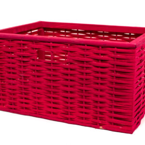 Canasto Mimbre Rojo 40x30 cm Pintado | Basket Shop
