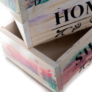 Cajas de Madera Patinadas 30x20x10 cm | Basket Shop
