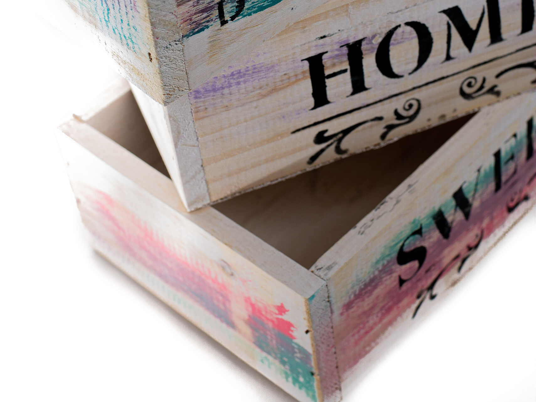 Cajas de Madera Patinadas 30x20x10 cm | Basket Shop
