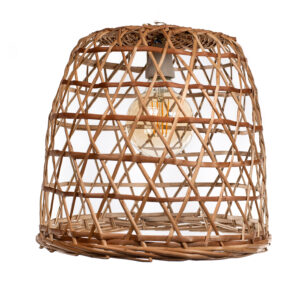 Lámpara Calada de Mimbre 40x30 cm Colgante | Basket Shop