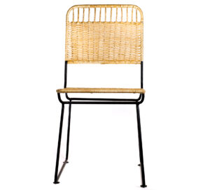 Silla Cala Hierro Macizo y Mimbre | Basket Shop