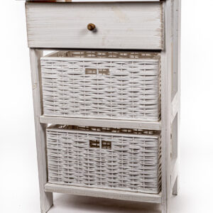 Cajonera de Madera Patinada 2 Cajones | Basket Shop