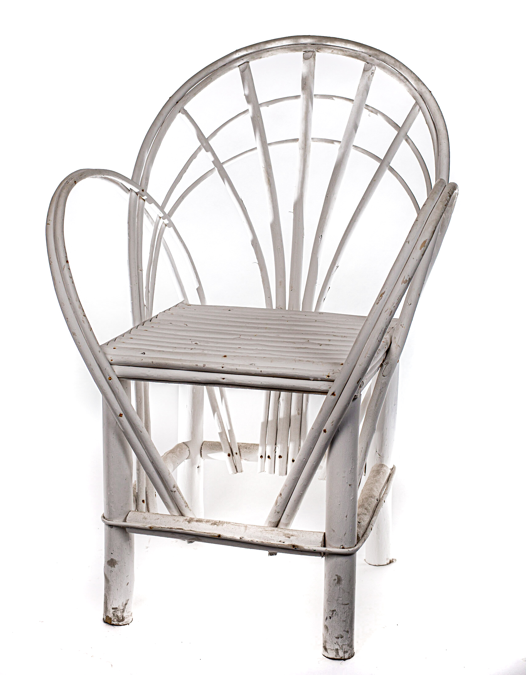 Sillón de Palo de Mimbre Pintado | Basket Shop
