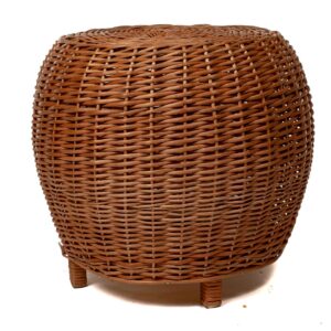 Puff de Mimbre 40x40 cm con Opción Color | Basket Shop