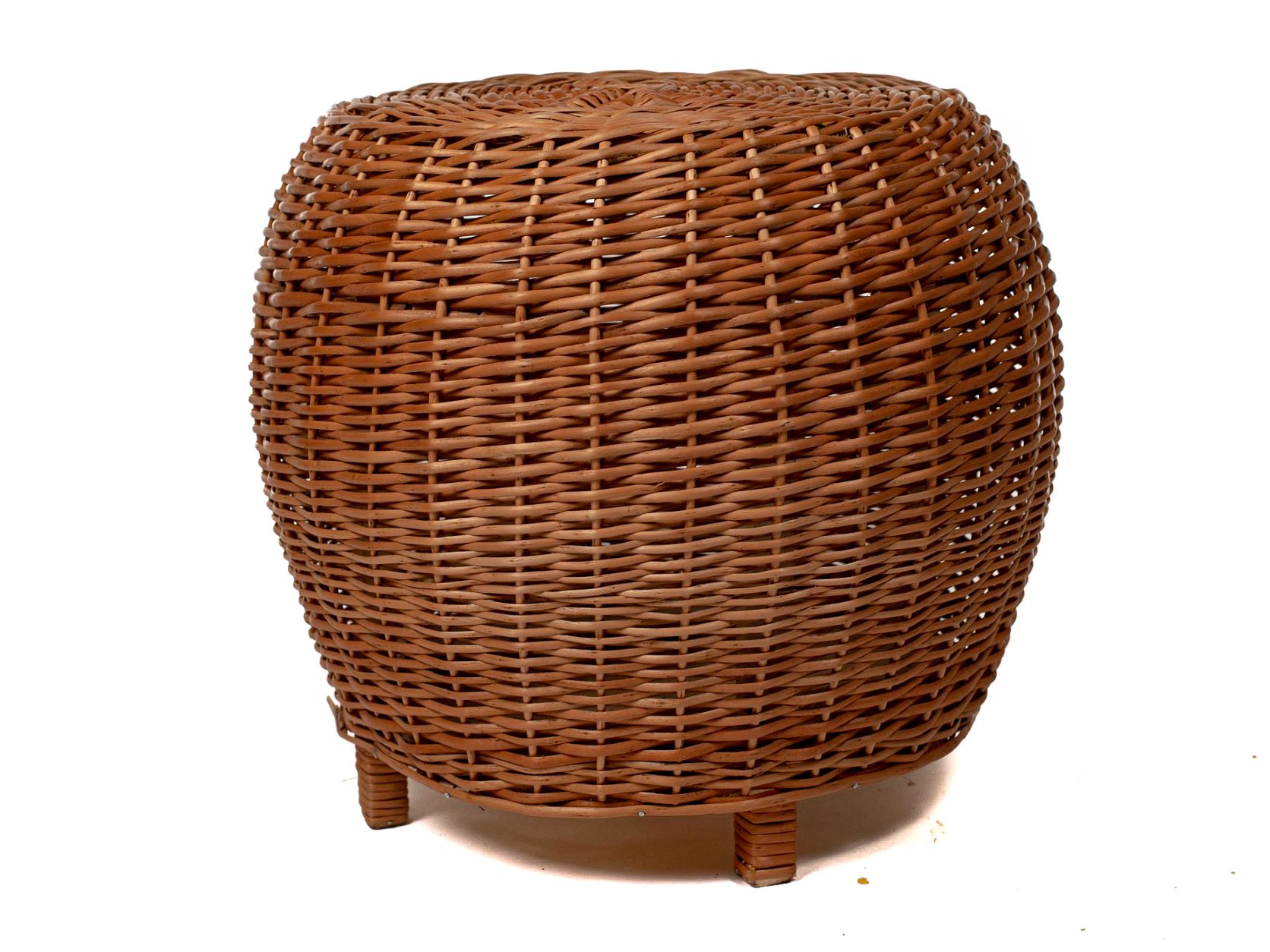 Puff de Mimbre 40×40 cm con Opción Color | Basket Shop