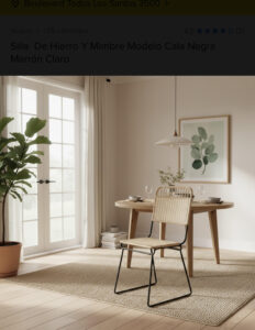 Silla Cala Hierro Macizo y Mimbre | Basket Shop