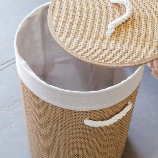 Canasto Guarda Ropa Bambú 35x50 cm con Tapa | Basket Shop