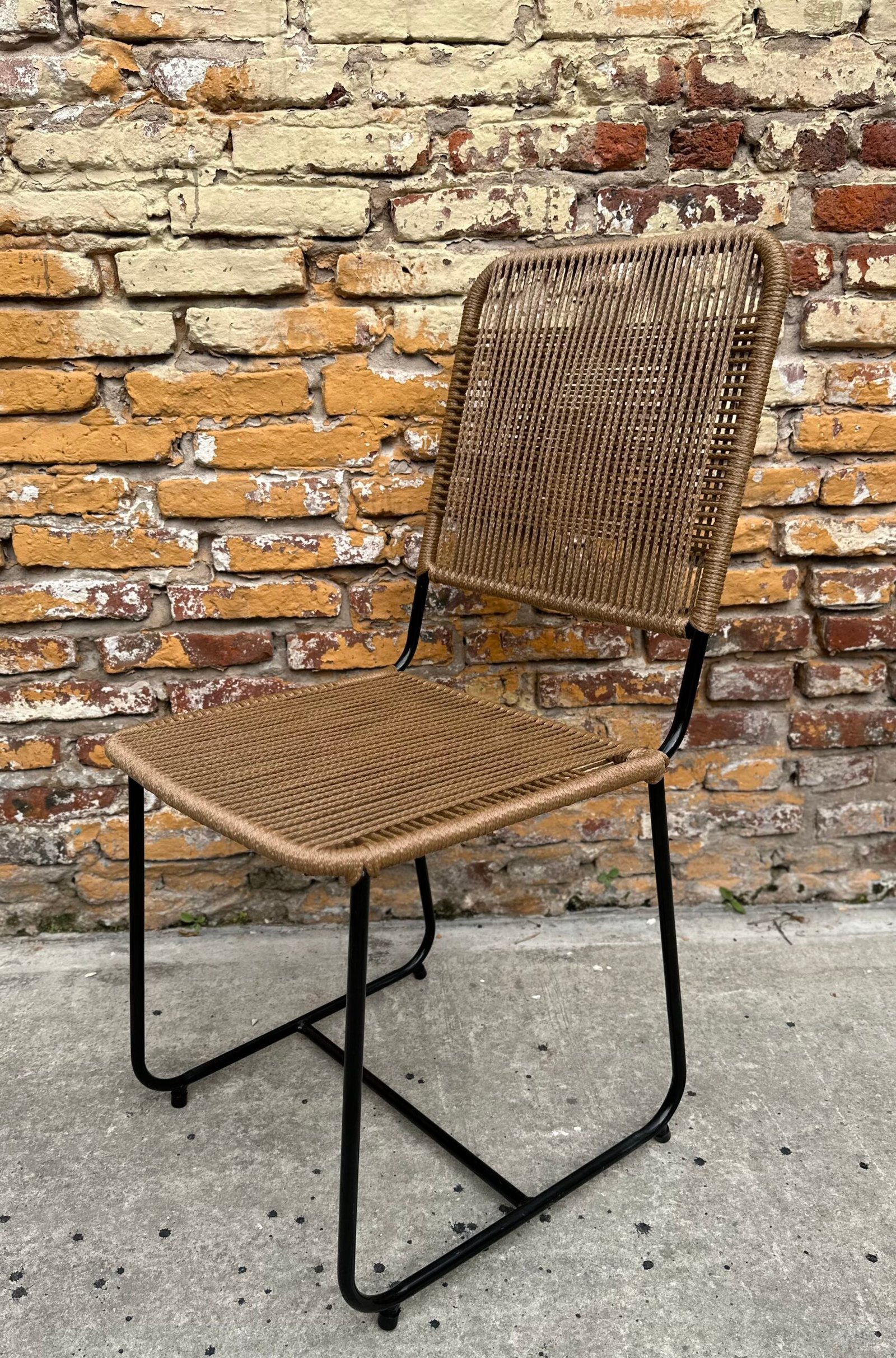 Silla Roma Caño y Yute Marrón 130 kg | Basket Shop