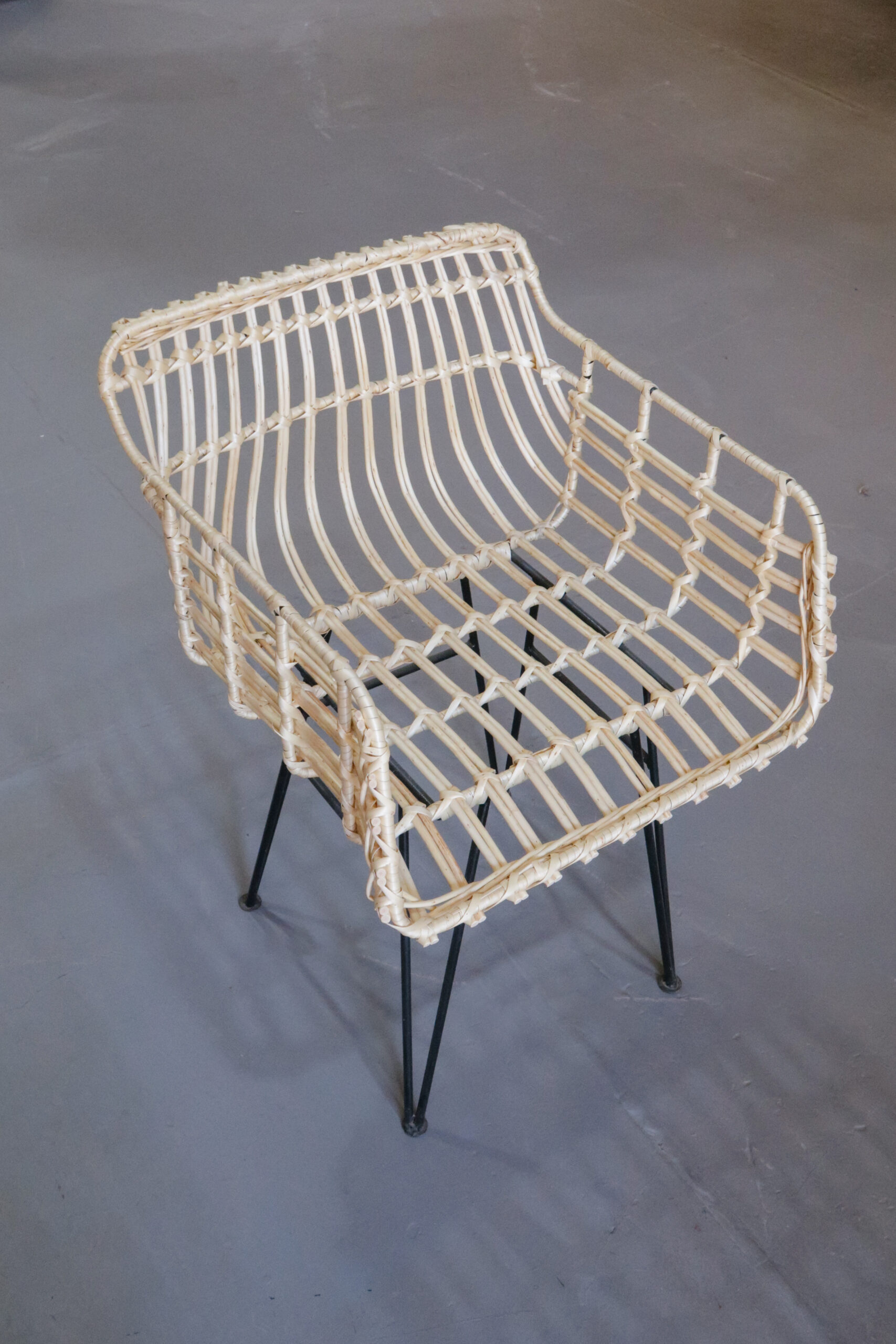 Sillón Coco Hierro Macizo y Mimbre | Basket Shop