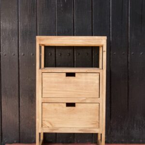 Mesa de Luz Minimalista Encerada 40 cm | Basket Shop