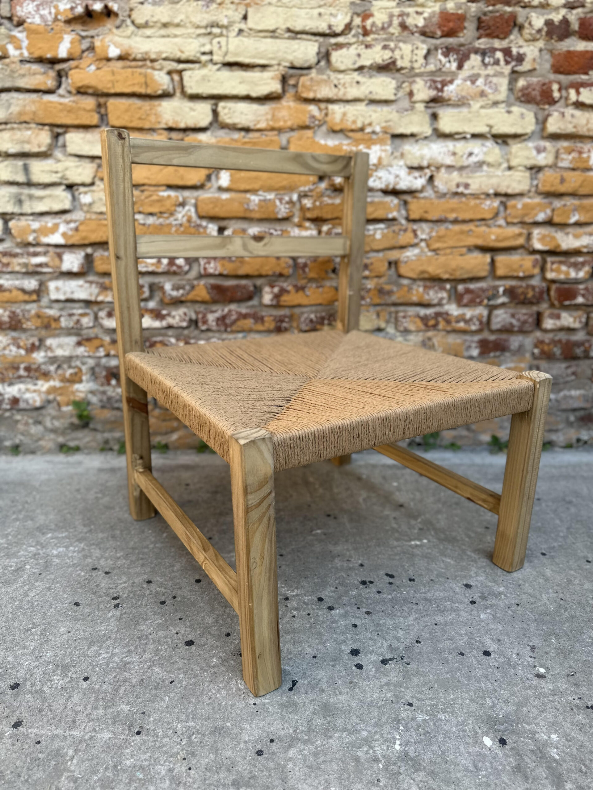 Sillón Matero Pino Macizo Tejido Craft | Basket Shop