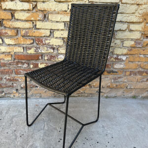 Silla de Hierro y Mimbre Negra – Comedor | Basket Shop