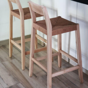 Banqueta Loli Madera Álamo y Tejido Craft | Basket Shop