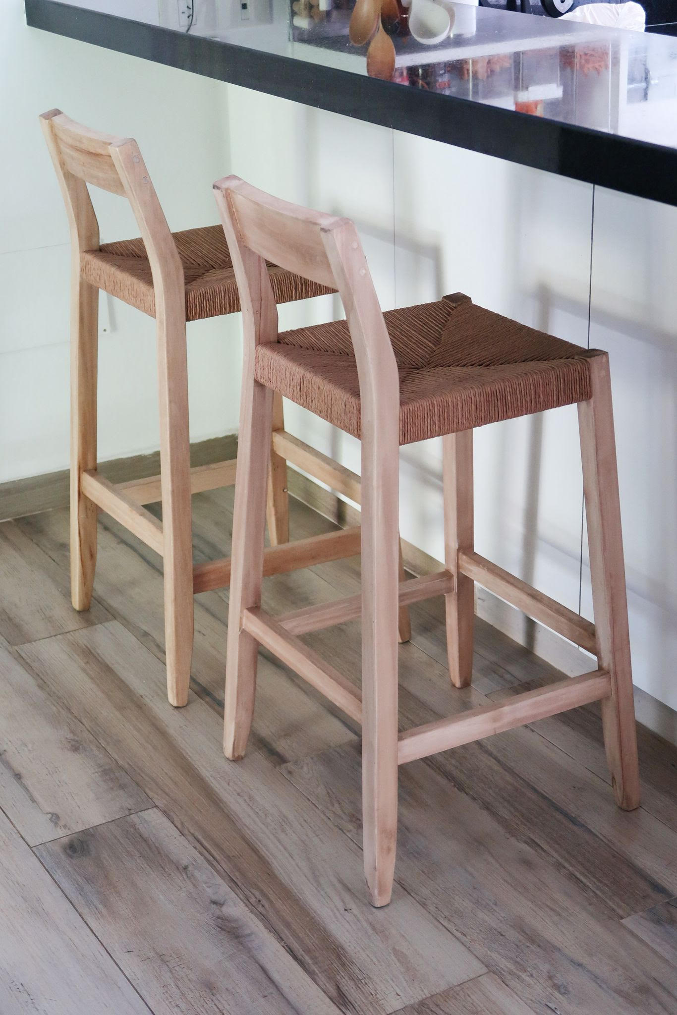 Banqueta Loli Madera Álamo y Tejido Craft | Basket Shop