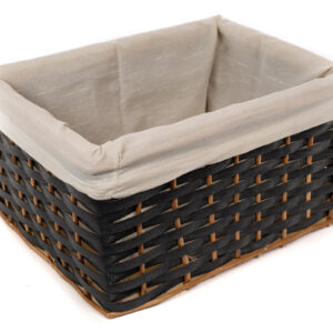Canasto Suncho Negro con Tela 30x20 cm | Basket Shop