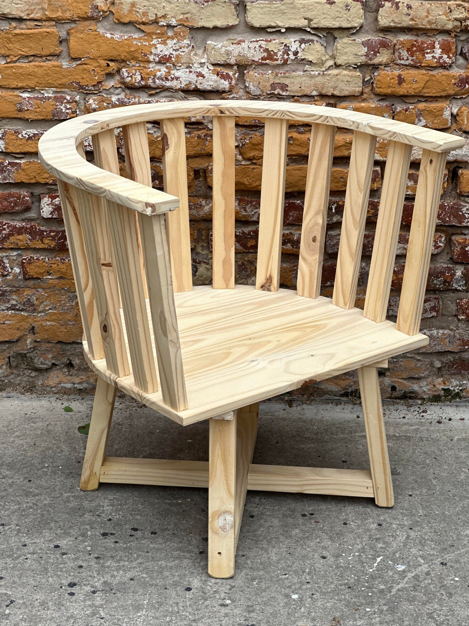 Sillón Gervasoni Crudo Pino Natural 70 cm | Basket Shop