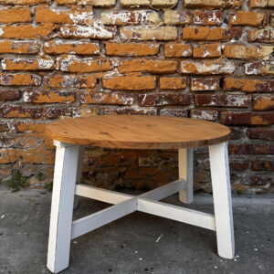 Mesa Ratona Gervasoni 60 cm Blanco y Encerado | Basket