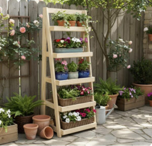 Organizador de Madera 5 Estantes Sin Pintar | Basket Shop
