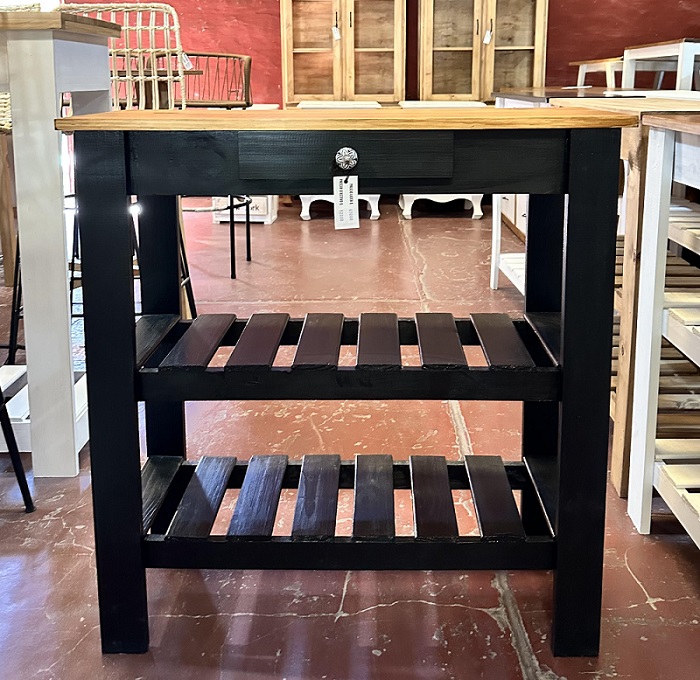 Mesa de Arrime 60×30 cm Patas Negras | Basket Shop