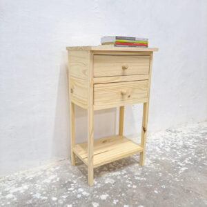 Mesa de Luz Sommier 40 cm Pino Natural | Basket Shop