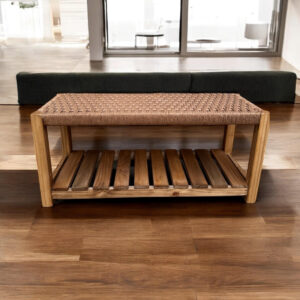 Pie de Cama Pino y Craft Marrón 100 cm | Basket Shop