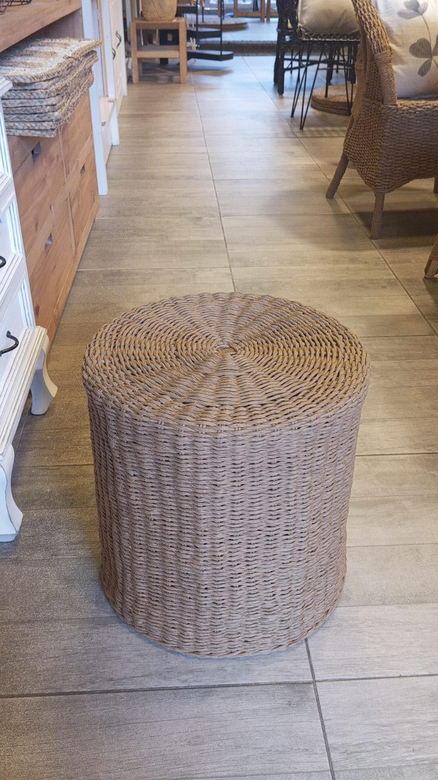 Puff Kraft Cilindro 40 cm con Armazón | Basket Shop