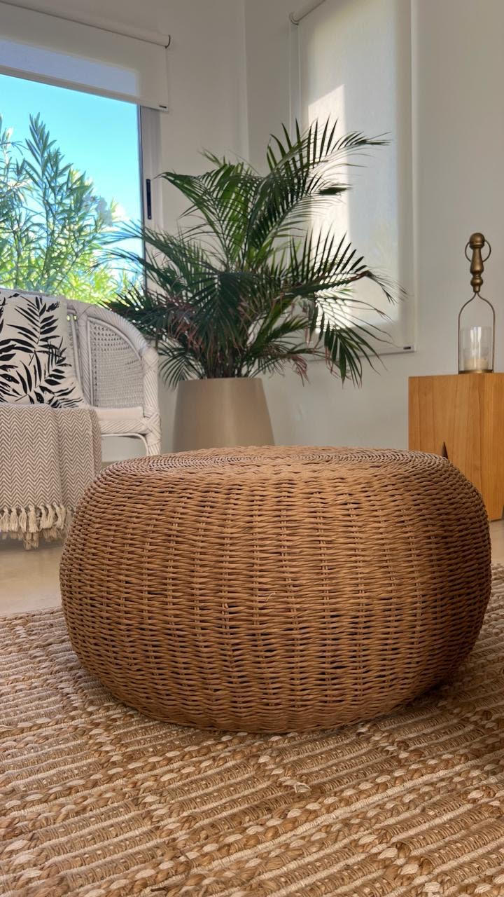 Puff Kraft Grande 60 cm con Armazón | Basket Shop