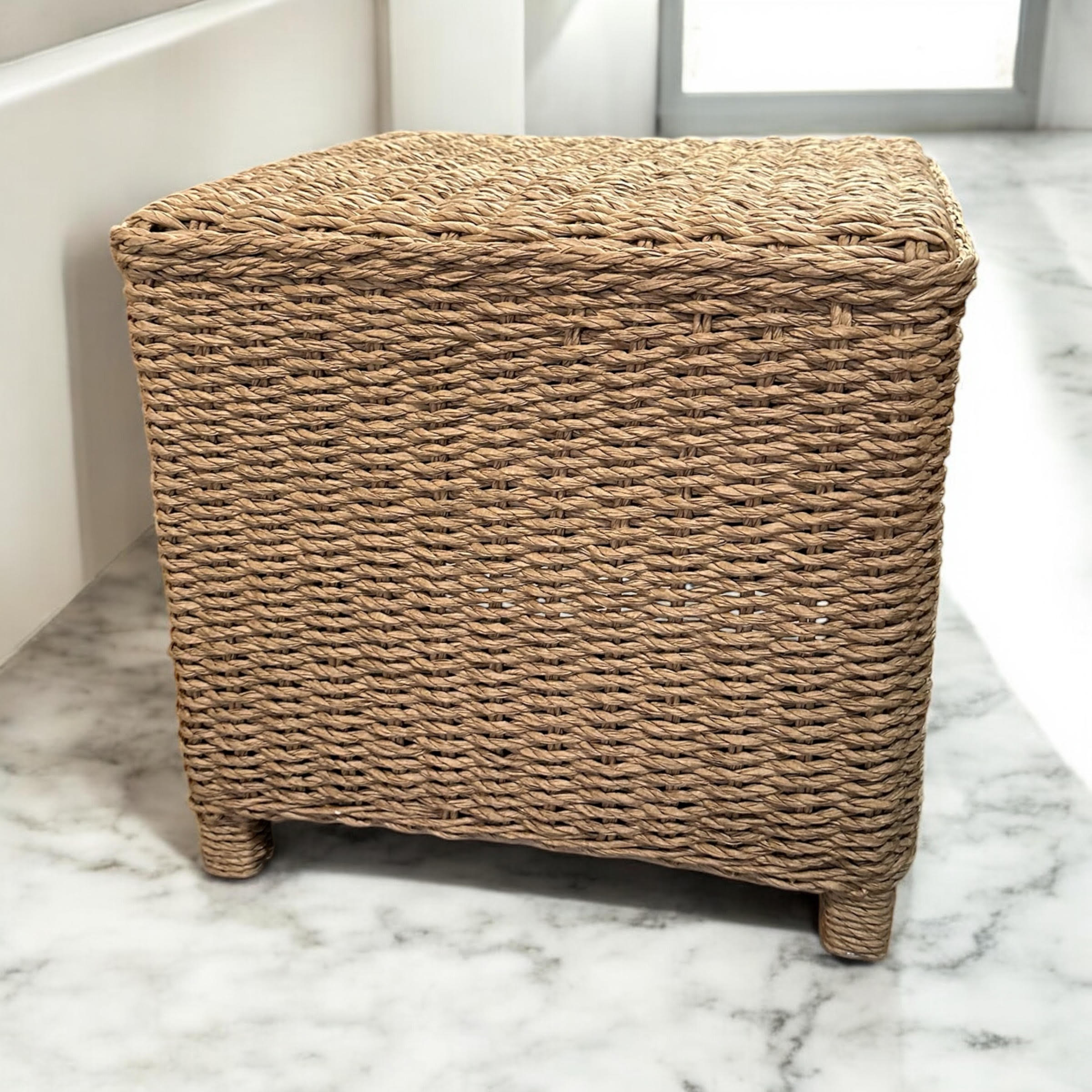 Puff Kraft Cuadrado 40×40 cm con Armazón | Basket Shop