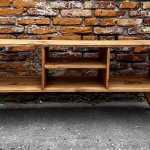 Rack TV Sin Puertas 1.20 m Pino Encerado | Basket Shop