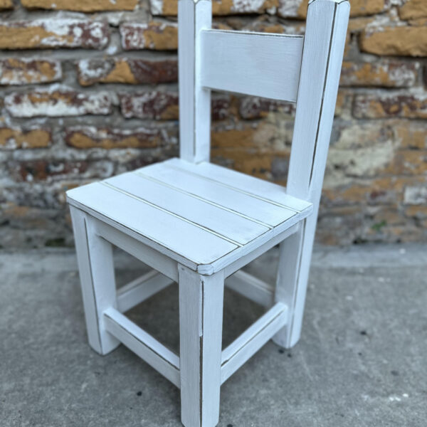 Silla de Niño Blanca Decapada – Pino | Basket Shop