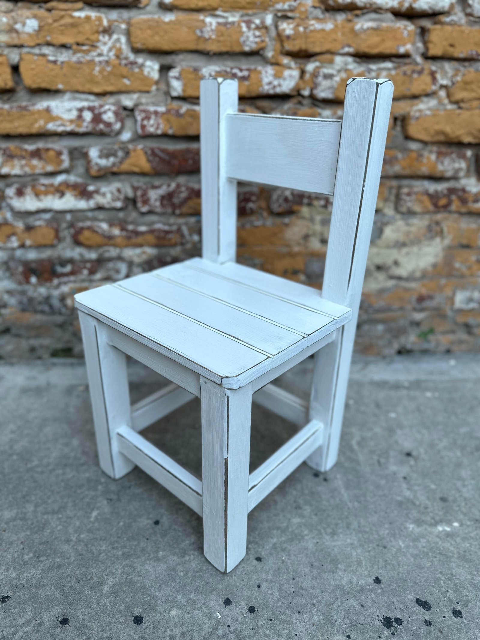 Silla de Niño Blanca Decapada – Pino | Basket Shop