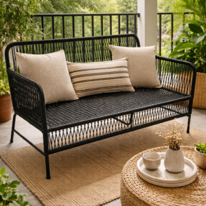 Sillón Dante Doble – Caño y Tejido Yute | Basket Shop